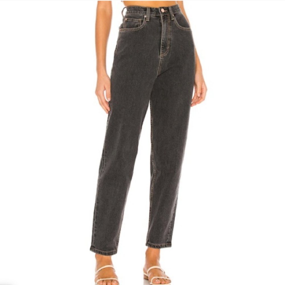 NEW WeWoreWhat Dani Boyfriend Jeans 26 in Bahbah Faded Black